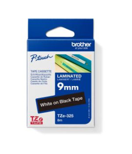 Samolepiaca páska Brother TZe-325 9 mm čierna/biela