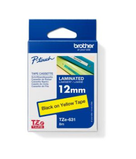 Samolepiaca páska Brother TZe-631 12 mm žltá/čierna