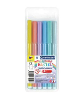 Sada popisovačov Centropen Pastel 7550/6S