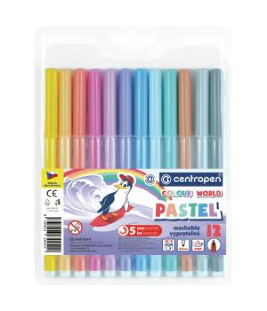 Sada popisovačov Centropen Pastel 7550/12S Sada popisovačov Centropen Pastel 7550/12S