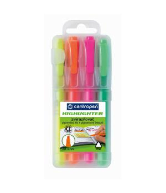 Sada zvýrazňovačov Centropen 8722/4S