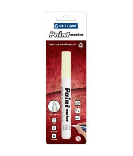 Lakový popisovač Centropen 9100 biely Lakový popisovač Centropen 9100 biely