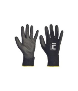 Rukavice pletené, bezšvové, polyester. Bunting Black Evolution, veľ. 6/XS