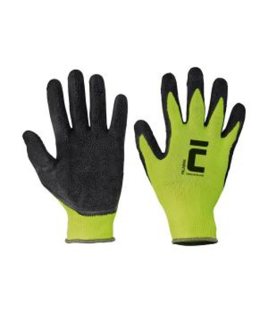 Rukavice nylonové, latexové PALAWAN, čierno/zelené, veľ. 10/XL Rukavice nylonové, latexové PALAWAN, čierno/zelené, veľ. 10/XL