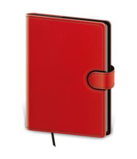 Diár Flip denný A5 14,3x20,5cm - červeno/čierny 2027