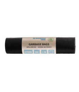 Vrecia DONAU ECO strong, 120 ℓ, 35 mic, 10 ks, čierne, LDPE