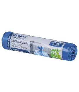 Vrecia zaťahovacie DONAU PROFESSIONAL, extra silné, 60 ℓ, 10 ks, modré