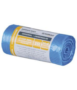 Vrecia DONAU-HOME, univerzálne, 35 ℓ, 8,5 mic, 50 ks, modré