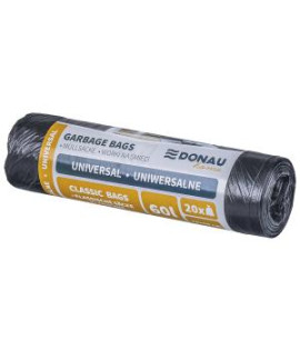 Vrecia DONAU-HOME, univerzálne, 60 ℓ, 7 mic, 20 ks, čierne