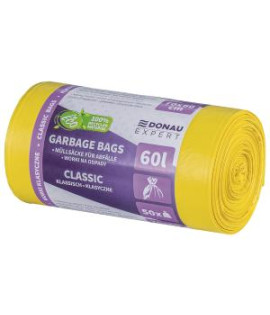 Vrecia DONAU EXPERT, CLASSIC LDPE, 60 ℓ, 50 ks, žlté