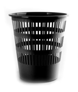 Kôš plastový rebrovaný 16 ℓ čierny