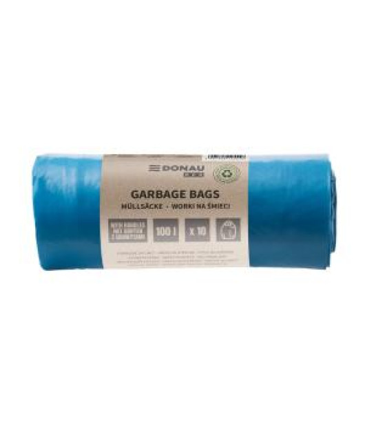 Vrecia zaväzovacie DONAU ECO 100 ℓ, 35 mic,10 ks, modré Vrecia zaväzovacie DONAU ECO 100 ℓ, 35 mic,10 ks, modré