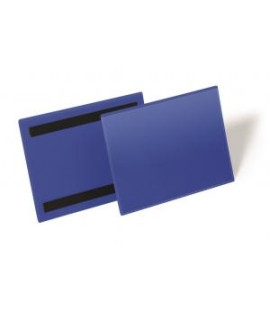 Magnetické vrecko na štítok 210 x 148 mm na šírku 50 ks modré