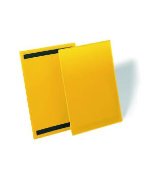 Magnetické vrecko na štítok 210 x 297 mm na výšku 50 ks žlté