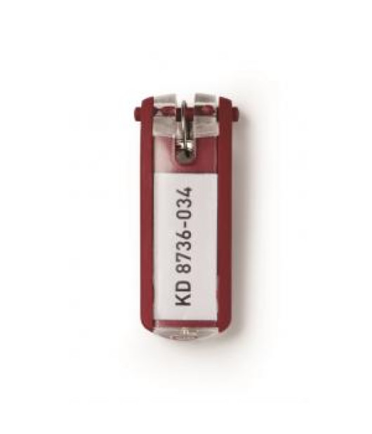 Menovky na kľúče DURABLE KEY CLIP červené 6ks Menovky na kľúče DURABLE KEY CLIP červené 6ks