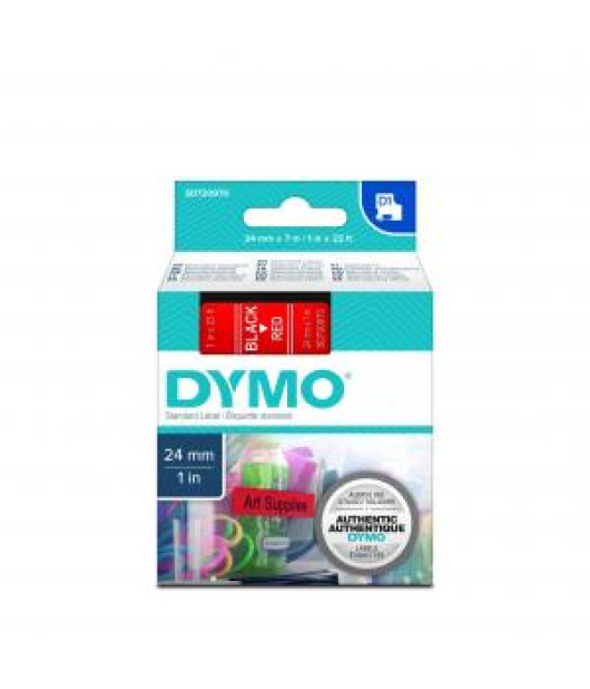 Samolepiaca páska Dymo D1 24 mm červená/čierna Samolepiaca páska Dymo D1 24 mm červená/čierna