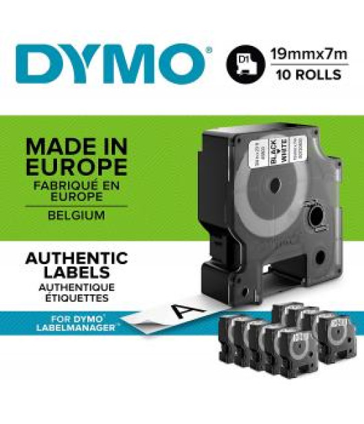 Samolepiaca páska Dymo D1 19 mm biela/čierna, 10ks Samolepiaca páska Dymo D1 19 mm biela/čierna, 10ks