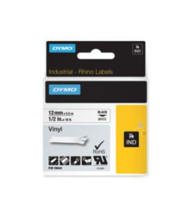 Flexibilná vinylová páska Dymo Rhino 12 mm biela/čierna