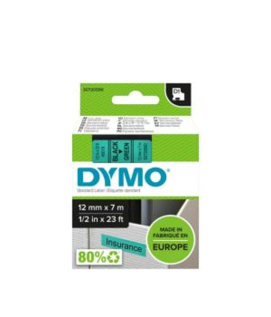 Samolepiaca páska Dymo D1 12 mm zelená/čierna