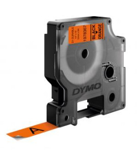 Permanentná vinylová páska Dymo D1 12 mm oranžová/čierna
