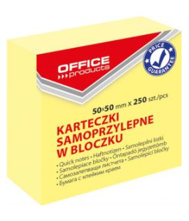 Samolepiaci bloček 50x50mm 250l pastelový žltý