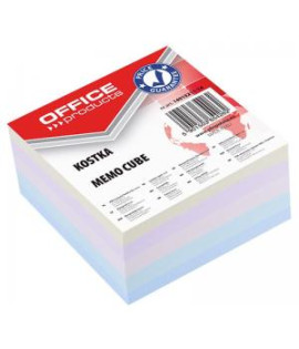 Blok kocka Office Product, lepená pastelová, 85 ×85 ×40 mm