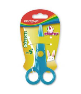 Školské nožnice KEYROAD Security, blister, mix farieb