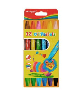 Olejové pastelky KEYROAD, 12 farieb