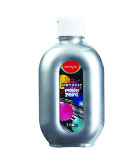 Temperová farba KEYROAD 300 ml strieborná