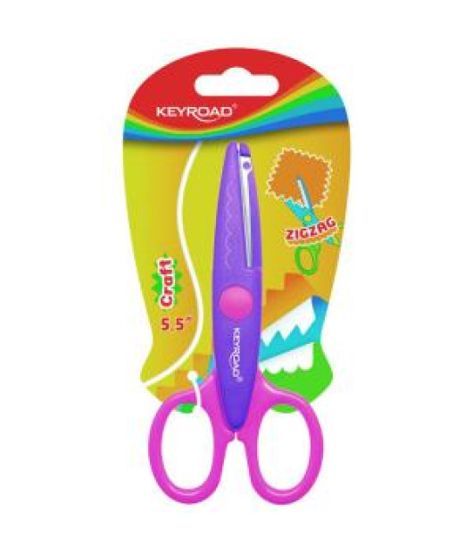Detské nožnice KEYROAD cik-cak, 13 cm, blister, mix farieb Detské nožnice KEYROAD cik-cak, 13 cm, blister, mix farieb