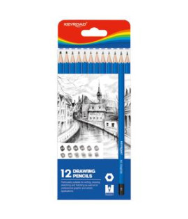 Ceruzka na skicovanie KEYROAD 8,8 x 21,4 x 0,9 cm, 12 ks