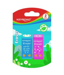 Guma KEYROAD Zvieratá, blister 2 ks, mix farieb