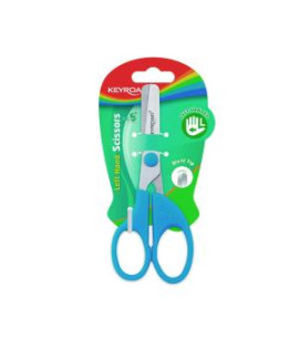 Detské nožnice KEYROAD Kids pre ľavákov 13 cm, blister, mix farieb