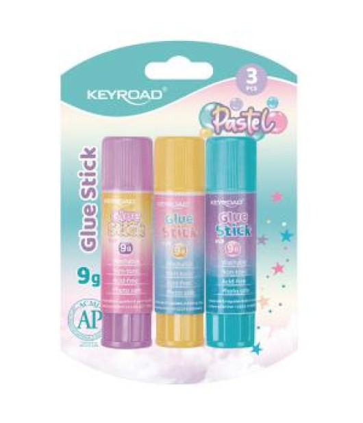 Lepiaca tyčinka KEYROAD Pastel, blister 3 ks, mix farieb Lepiaca tyčinka KEYROAD Pastel, blister 3 ks, mix farieb