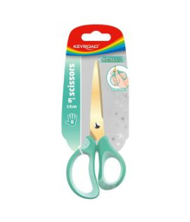 Nožnice kovovo-titánové KEYROAD, ergonomické, 15,5 cm, mix farieb