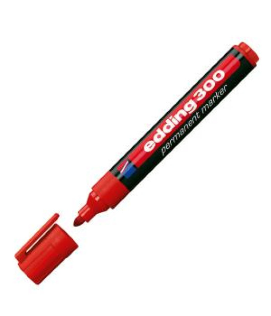 Permanentný popisovač edding 300 červený