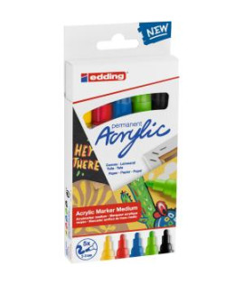 Sada akrylových popisovačov edding 5100 5f základné farby