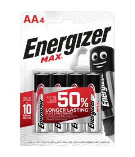 Batéria Energizer alkalická Max 1,5 V, typ AA,4 ks