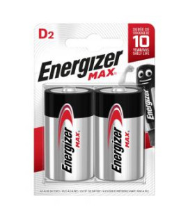 Batéria Energizer alkalická Max 1,5 V, typ D, 2 ks