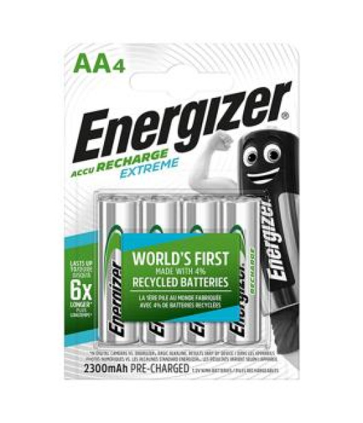 Batéria Energizer tužková nabíjateľná 2300 mAh AA-HR6 / 4 ks