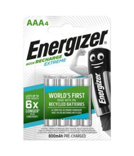 Batéria Energizer mikrotužková nabíjateľná 800 mAh AAA-HR03 / 4 ks