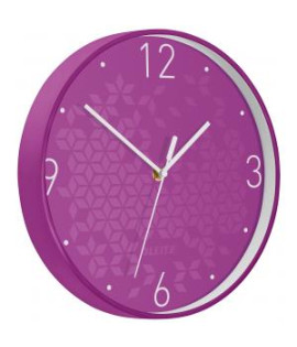 Nástenné hodiny Leitz WOW purpurová