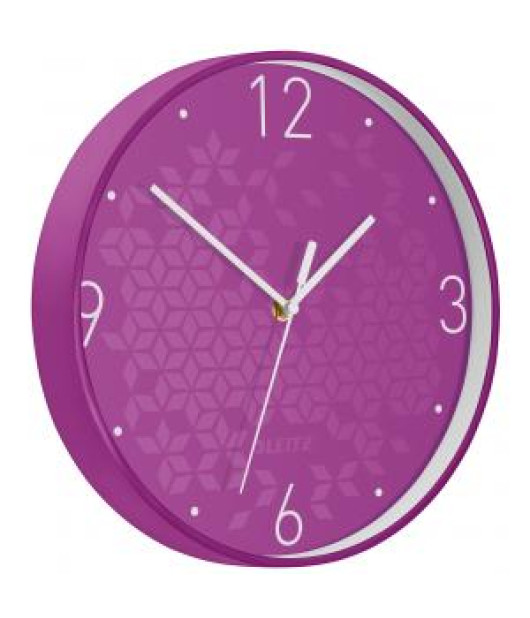 Nástenné hodiny Leitz WOW purpurová