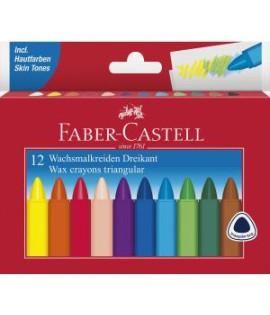 Voskovky triangular FABER-CASTELL, sada 12 ks
