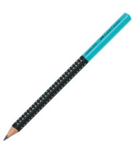 Ceruzka Grip Jumbo/HB Two Tone čierna/tyrkysová 12ks