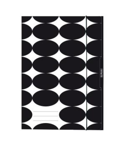 Kartónový obal s gumičkou A4 Herlitz Just Black Kartónový obal s gumičkou A4 Herlitz Just Black