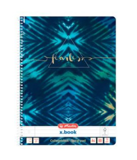 Blok poznámkový Herlitz A4, 80 listov, linajkový, New Batik Fearless