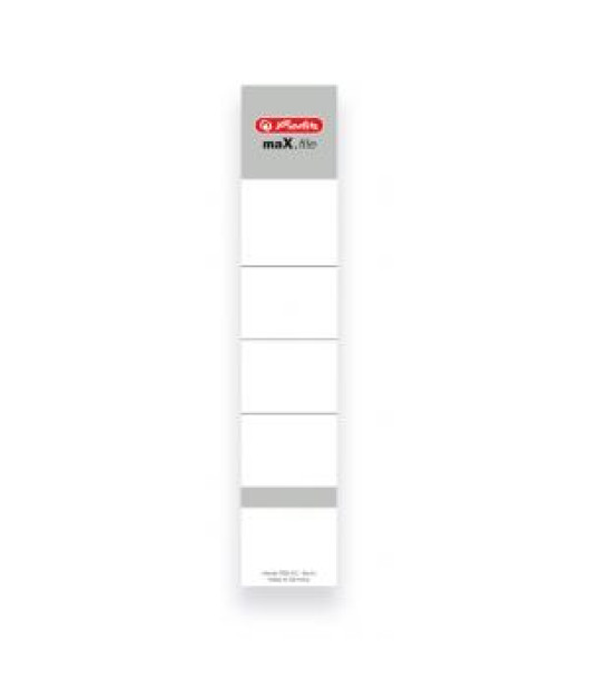 Štítok chrbtový samolepiaci Herlitz 5cm biely 10ks