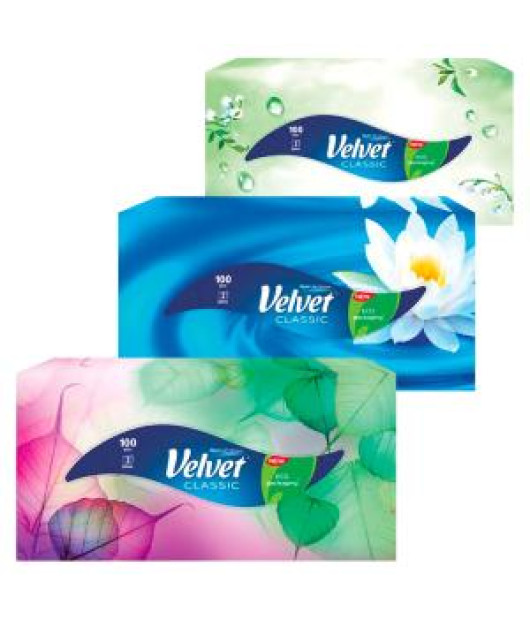 Kozmetické utierky 2-vrstv. Velvet Classic 100ks