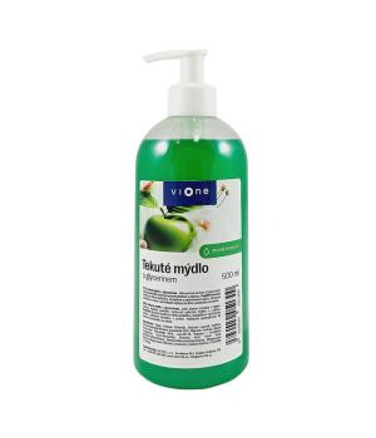 Tekuté mydlo Vione s perleťou zelené, Jablko, 500 ml pumpička Tekuté mydlo Vione s perleťou zelené, Jablko, 500 ml pumpička